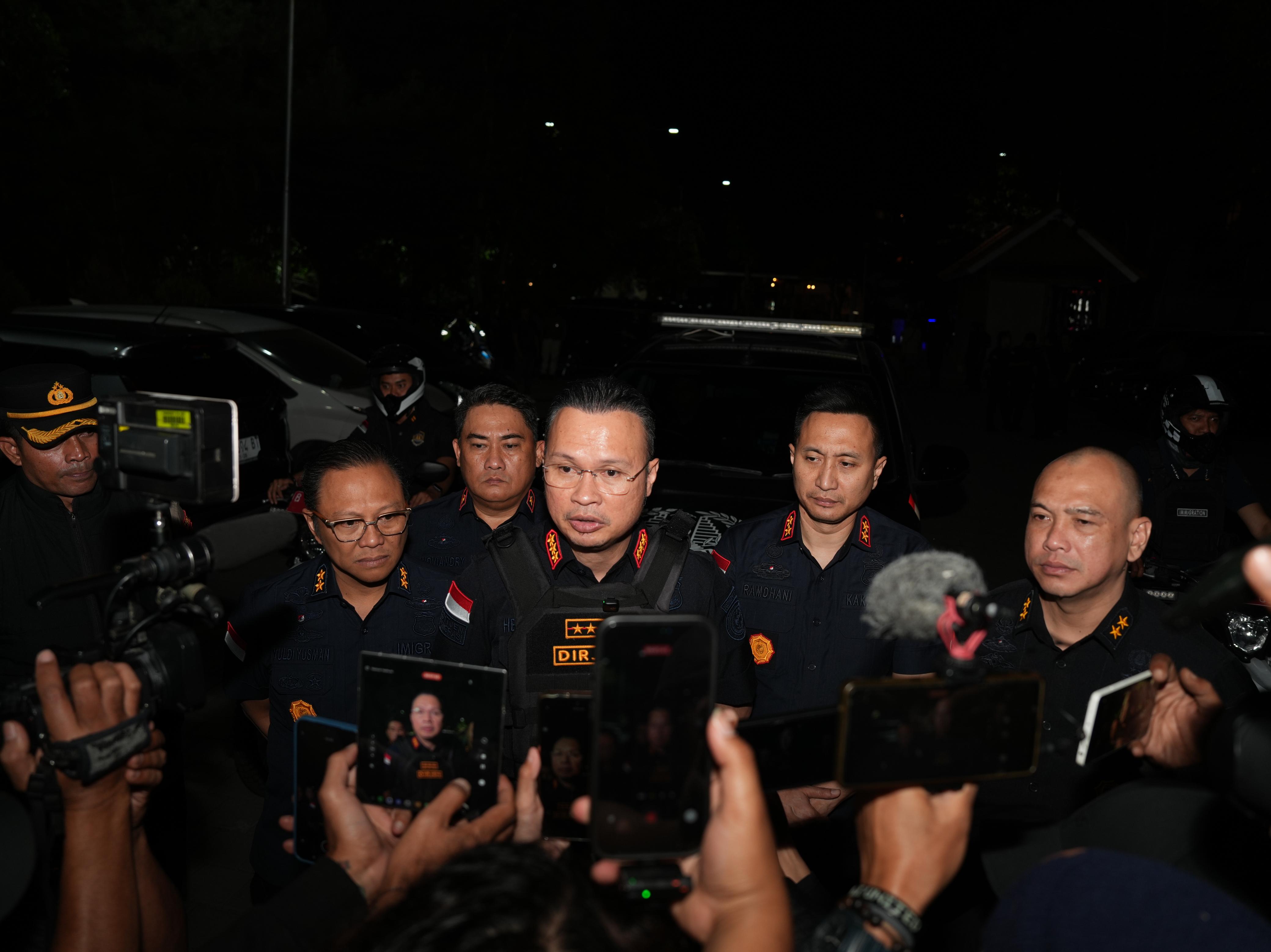 Dirjen Imigrasi Pimpin Langsung Operasi Pengawasan Orang Asing Dharma Dewata di Bali, Lima WNA Diamankan